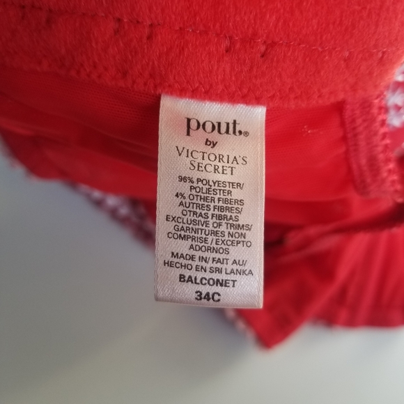 Victoria Secret Pout Red Balconet Long Line Bra - Picture 3 of 5